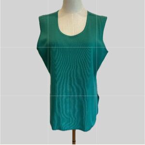 Misook  Knit Sleeveless Green Top L